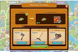 Apple Orchard @ acquisition of working tools for foundation preparation and clearing the site. Cost 9 Megabucks.