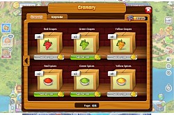 @ Granary, items stored include : * Grapes, Red, Green and Yellow Grapes, * Spices, Red, Green and Yellow Spices.
