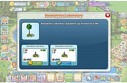 Construction of Bioanalytic Laboratory with * Population Cap of 6,000, * Cost : 55,000 Gold coins, or 3 Megabucks.